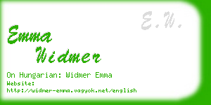 emma widmer business card